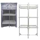 Homefront 3 Tier Heated Clothes Airer and Cover