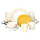 Waterside Betsy Amber Yellow 20 Piece Dinner Set
