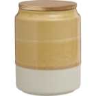 Wilko Yellow Reactive Glaze Storage Jar