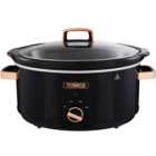 Tower T16019RG Black and Rose Gold Slow Cooker 6.5L