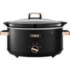Tower T16043BLK Cavaletto Black and Rose Gold Slow Cooker 6.5L