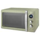Swan SM22030LGN Green Retro Digital Microwave 20L
