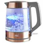 Neo Grey and Copper Cordless Nordic Illuminated Glass Kettle