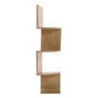 Living and Home Multi Tiered Natural Wall Corner Shelf 19.5 x 81cm