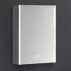 Living and Home White Fog Free Mirror Bathroom Cabinet with 2 Side LED Bars