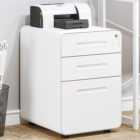Vinsetto White 3 Drawer File Cabinet