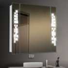 Living and Home LED Block Design Mirror Bathroom Cabinet
