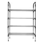 Living And Home WH0731 Black Metal Multi-Tier Shoe Rack