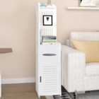 Living and Home White Tall Corner Floor Cabinet