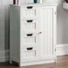 Lassic Bath Vida Priano White 4 Drawer Single Door Floor Cabinet