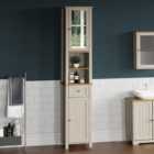 Lassic Bath Vida Priano Single Drawer 2 Door Mirrored Tall Floor Cabinet