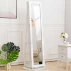 Living and Home Large Mirrored Jewellery Organiser Floor Cabinet