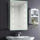 Living and Home LED Mirror Bathroom Cabinet with Demister Pad
