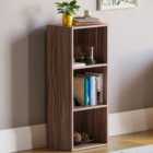 Vida Designs Oxford 3 Cube Walnut Bookcase