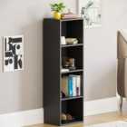 Vida Designs Oxford 4 Shelf Black Bookcase