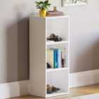 Vida Designs Oxford 3 Shelf White Bookcase