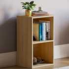 Vida Designs Oxford 2 Shelf Oak Cube Bookcase