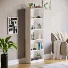 Vida Designs Cambridge 5 Shelf White XL Bookcase 