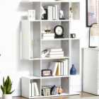 HOMCOM White 5 Shelf Office Ladder Bookshelf