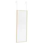 Living and Home Gold Frame Over Door Full Length Mirror 28 x 118cm