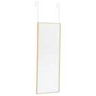 Living and Home Gold Frame Over Door Full Length Mirror 28 x 78cm