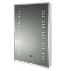 Living and Home White Bathroom Mirror with Sensor Controlled LED Light 50 x 70cm