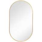 Living and Home Oval Wall Mount Vanity Mirror 40 x 70cm