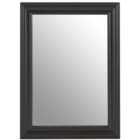 Premier Housewares Henley Black Wooden Frame Wall Mirror 65 x 48cm