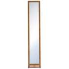 Living And Home Free Standing Full Length Mirror with Clothes Rack, Burlywood