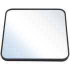 Living and Home Large Aluminium Alloy Black Frame Square Wall Mirror