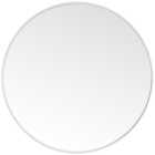 Living and Home White Frame Nordic Wall Mounted Bathroom Mirror 40cm