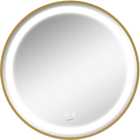 Kleankin Gold Round LED Bathroom Mirror
