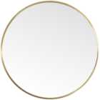 Living and Home Gold Frame Nordic Wall Mounted Bathroom Mirror 70cm