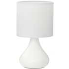 Premier Housewares Bulbus White Ceramic Large Table Lamp