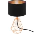 EGLO Carlton 2 Copper and Black Table Lamp