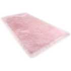 Living and Home Pink Rectangle Soft Shaggy Rug 60 x 120cm