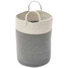 Living and Home Grey Laundry Basket 50cm