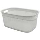 JVL Droplette 33L Ice Grey Laundry Basket