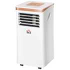 HOMCOM White and Rose Gold 4 in 1 Mobile Air Conditioner