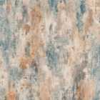 Grandeco Teal and Neutral Bosa Distressed Shimmer Rustic Artisan Plaster Effect Wallpaper
