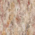 Grandeco Red and Neutral Bosa Distressed Shimmer Rustic Artisan Plaster Effect Wallpaper