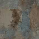 Grandeco Brandenburg Rustic Industrial Concrete Textured Brown and Teal Wallpaper