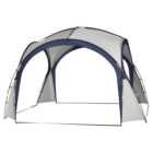 Outsunny Blue Dome Gazebo Camping Tent 3.5 x 3.5m