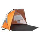 Outsunny Orange 3-Man Easy Set-Up Tent