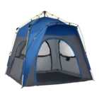 Outsunny 4 Person Pop Up Tent Grey/Blue