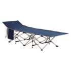 Outsunny Single Folding Camping Bed Blue