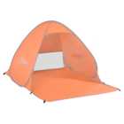 Outsunny Orange 2-Person Pop-Up UV Tent