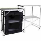 Charles Bentley Folding Camping Stand With Storage Unit Black