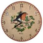 St Helens Robin Design Outdoor Garden Clock 30cm