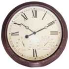 St Helens Vintage Garden Clock with Thermometer and Hygrometer 38cm